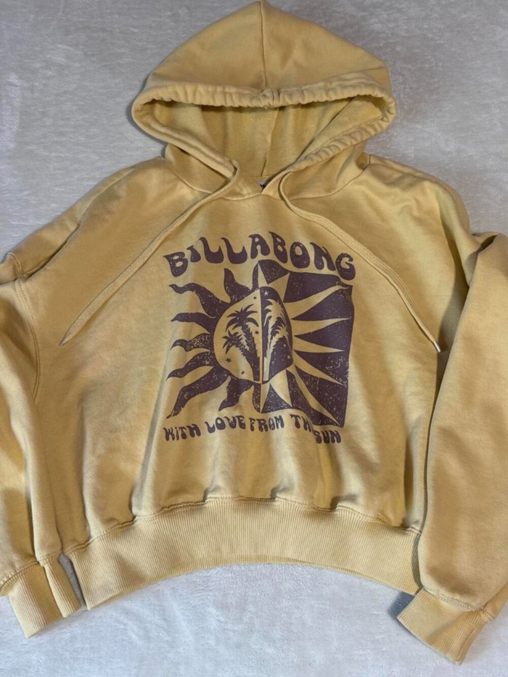 Billabong Women's Yellow and Tan Hoodie